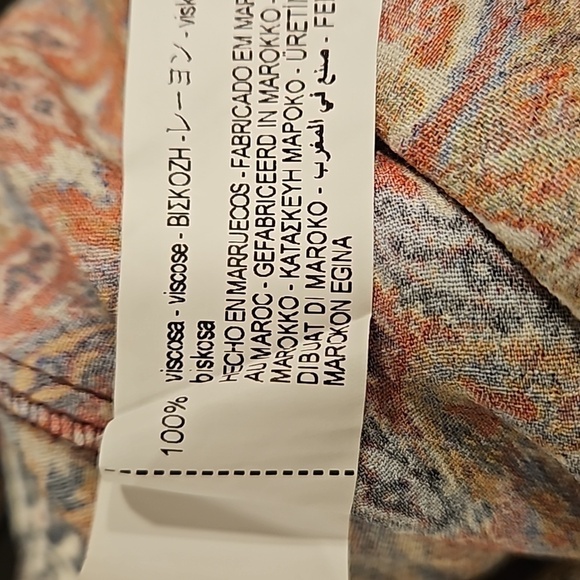 💕ZARA💕 Printed Midi Dress 8913/829 ~ Brick Multi-Color Abstract Print Small - Picture 14 of 15